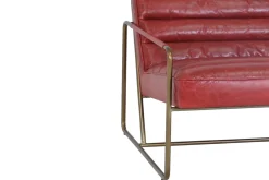 Lounge Sessel Marco Century Leder rot