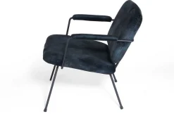 Loungesessel Bossa Nova Samt schwarz-blau