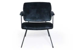 Loungesessel Bossa Nova Samt schwarz-blau