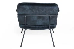 Loungesessel Bossa Nova Samt schwarz-blau