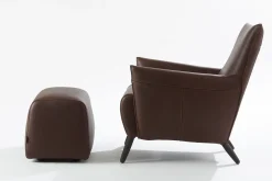 Loungesessel Cheo Leder braun