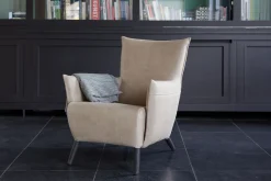 Loungesessel Cheo Leder beige