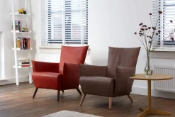 Loungesessel Cheo Leder cognac