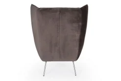 Loungesessel Evelin Velvet mit dem Sonderfuß chrome matt