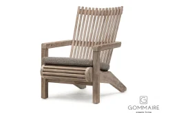 Loungesessel Outdoor Orso Teak grau