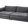 Loungesofa Ken Leder anthrazit