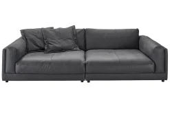 Loungesofa Ken Leder anthrazit