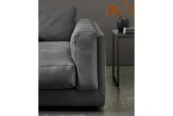 Loungesofa Ken Leder anthrazit