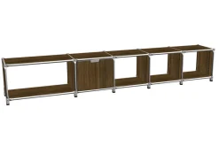 Lowboard System 180 Walnuss B 255 cm