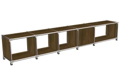 Lowboard System 180 Walnuss B 255 cm