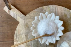 Marmorschale Flower weiß klein