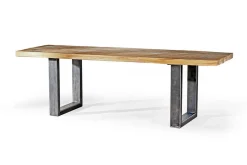 Massivholztisch Alteiche Eiche Metallgestell