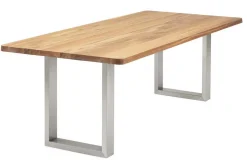 Moderner Esstisch Eiche massiv gerade Kante ab 140x90x3