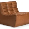 Modulsofa N701 Einzelelement B 80 cm braun