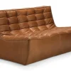 Modulsofa N701 2-Sitzer B 140 cm braun