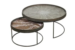 Notre Monde Couchtischgestell 2er Set rund L und XL