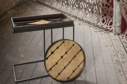 Notre Monde Tablett Dots braun rund D 48 cm