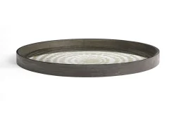 Notre Monde Tablett rund gold silber D 61 cm