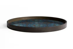 Notre Monde Tablett Seaside blau schwarz D 61 cm