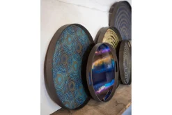 Notre Monde Tablett Seaside blau schwarz D 61 cm