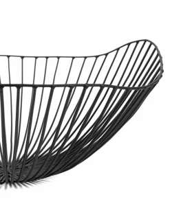 Obstschale Cesira Metall schwarz 39cm