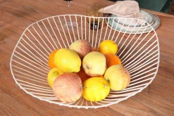 Obstschale Cesira Metall weiss 39 cm