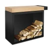 Ofyr Butcher Block Storage Black 90 Teak