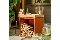 Ofyr Butcher Block Storage Corten 90 Teak