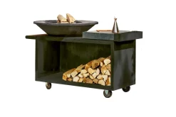 Ofyr Grill Island Black 100 PRO Teakholz