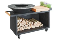 Ofyr Grill Island Black 100 PRO Teakholz
