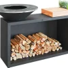 Ofyr Grill Island Black 85 Teakholz