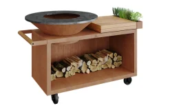 Ofyr Grill Island Corten 100 PRO Teakholz