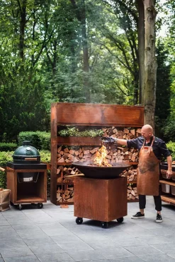 Ofyr Kamado Table Corten Beton B 75 cm