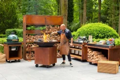 Ofyr Kamado Table Corten Beton B 75 cm