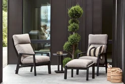 Outdoor Fußhocker Slide grau