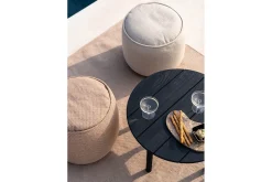 Outdoor Sitzhocker Donut rund braun