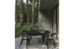 Outdoor Stuhl Bok Teak schwarz