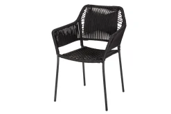 Outdoorstuhl Amaya geflochten schwarz