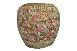 Pflanzgefäß Stein verziert H45