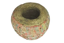 Pflanzgefäß Stein verziert H45