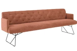 Polsterbank mit Armlehnen Sinfonie Cord rost