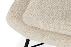 Polsterhocker Barrow Stoff weiß B 60 cm