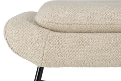 Polsterhocker Barrow Stoff weiß B 60 cm