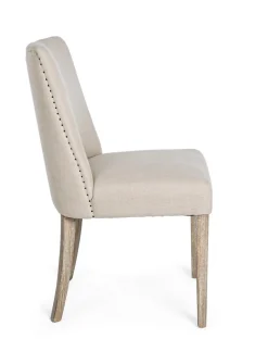 Polsterstuhl Beatrice Stoff natur