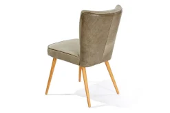 Polsterstuhl Jules Leder khaki