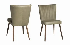 Polsterstuhl Jules Leder olivgrün