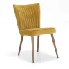 Polsterstuhl Jules Stoff senfgelb