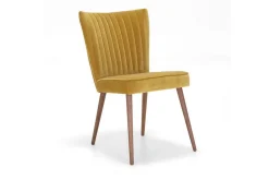 Polsterstuhl Jules Stoff senfgelb