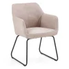Polsterstuhl Paula Leder rosa