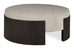 Pouf Roller Max Mahagoni braun D 85 cm